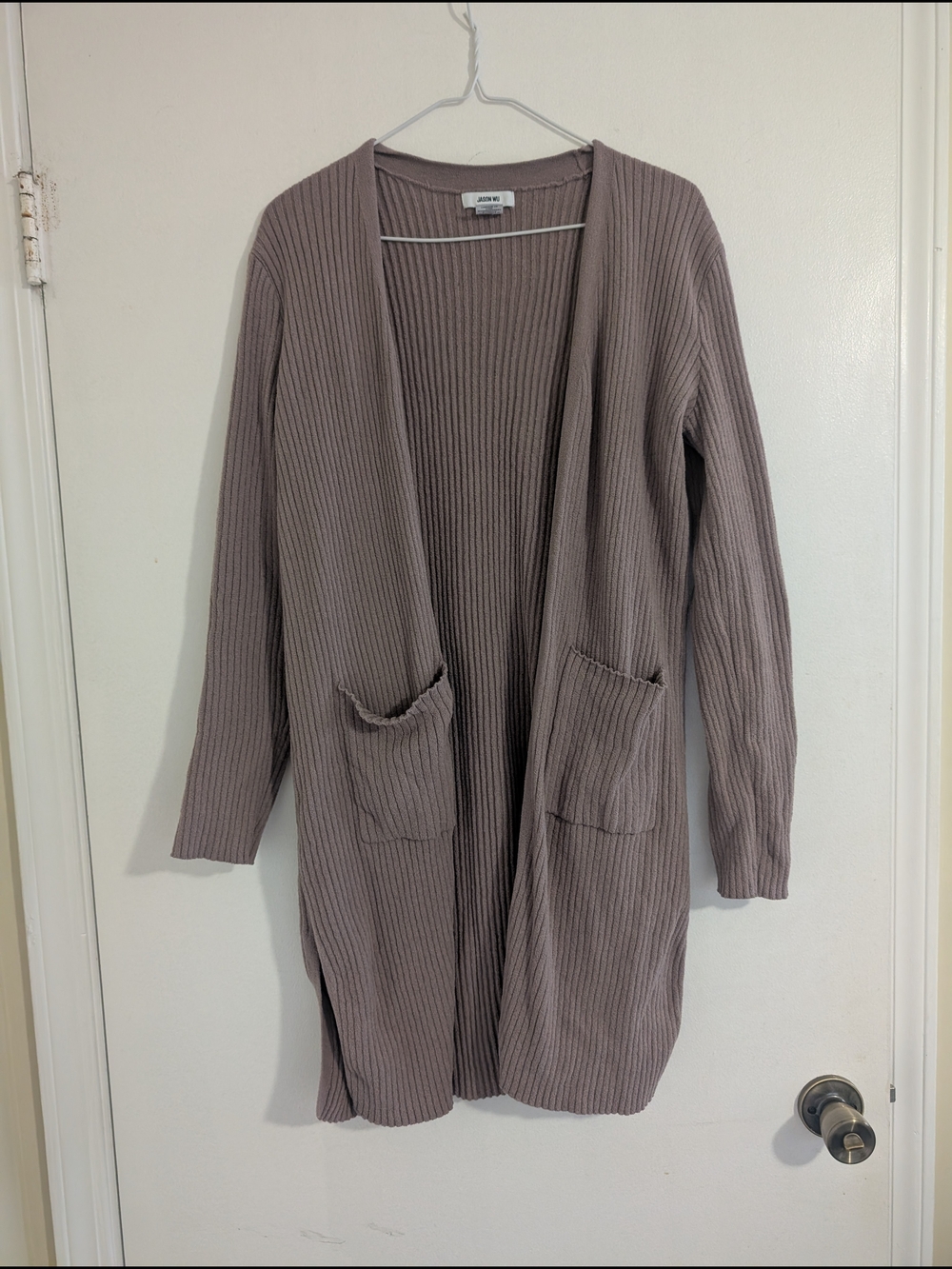 Jason Wu Ribbed Knit Long Duster Cardigan Sweater Size Small